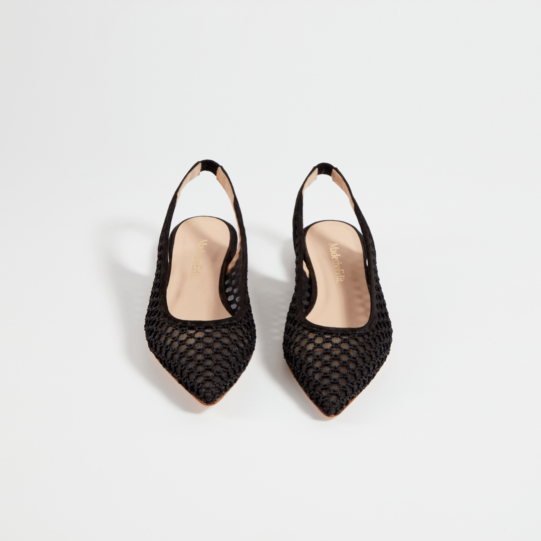 Nora Black Knot Pointed Flat - MADE THE EDIT