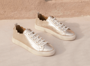 Maison Toufet Julie Scallop Soft Gold Sneakers - MADE THE EDIT