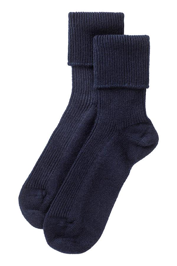 Navy Cashmere Socks - MADE THE EDIT