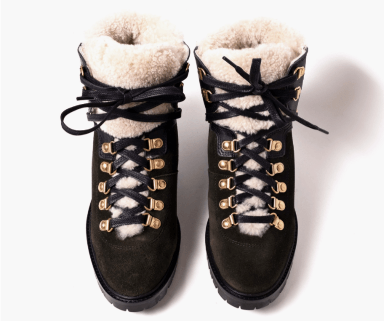 The Teddi Boot in Green Suede by Anonymous Copenhagen. Made from the finest Italian leather and shearling lining ensuring to keep you extremely warm and dry this AW21. This style also includes a chunky anti-slip sole, gold hardware detailing and black laces. Shop Anonymous Copenhagen at Made The Edit today.